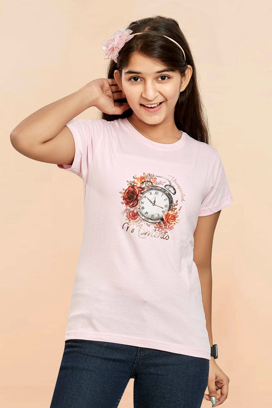 Pink Graphic Printed T-shirt