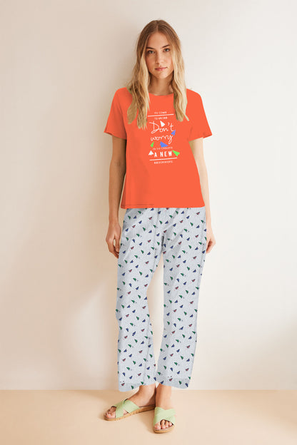 Orange Rocket Pyjama Set