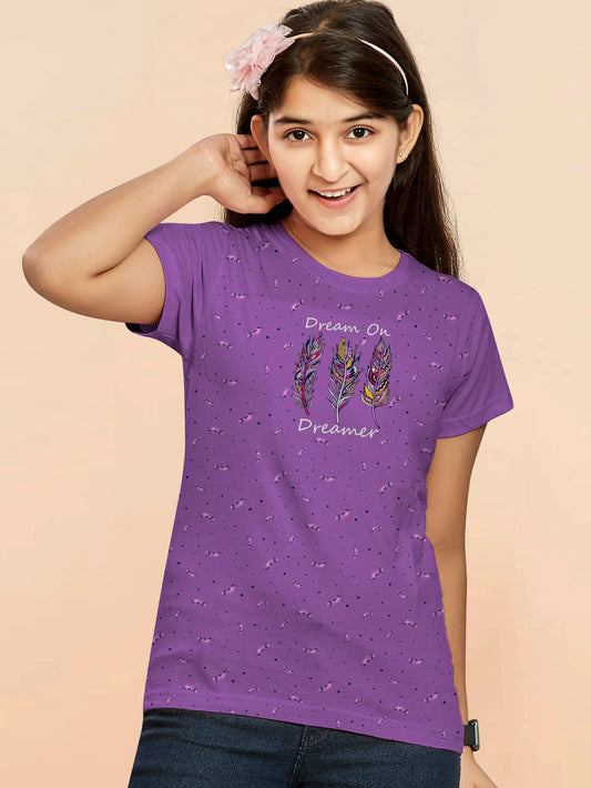 Purple Dream on Printed T-shirt