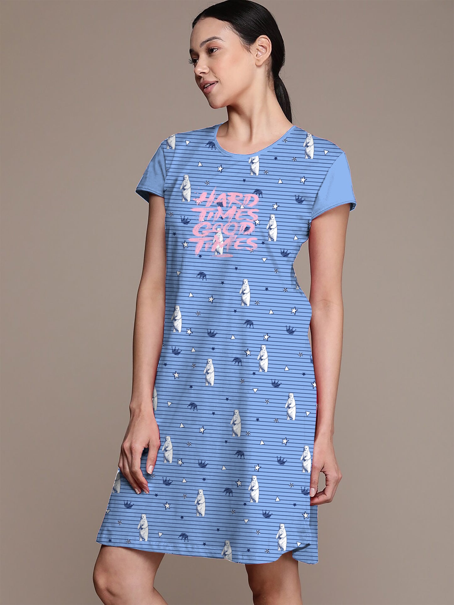 Sky Blue Teddy Nightdress