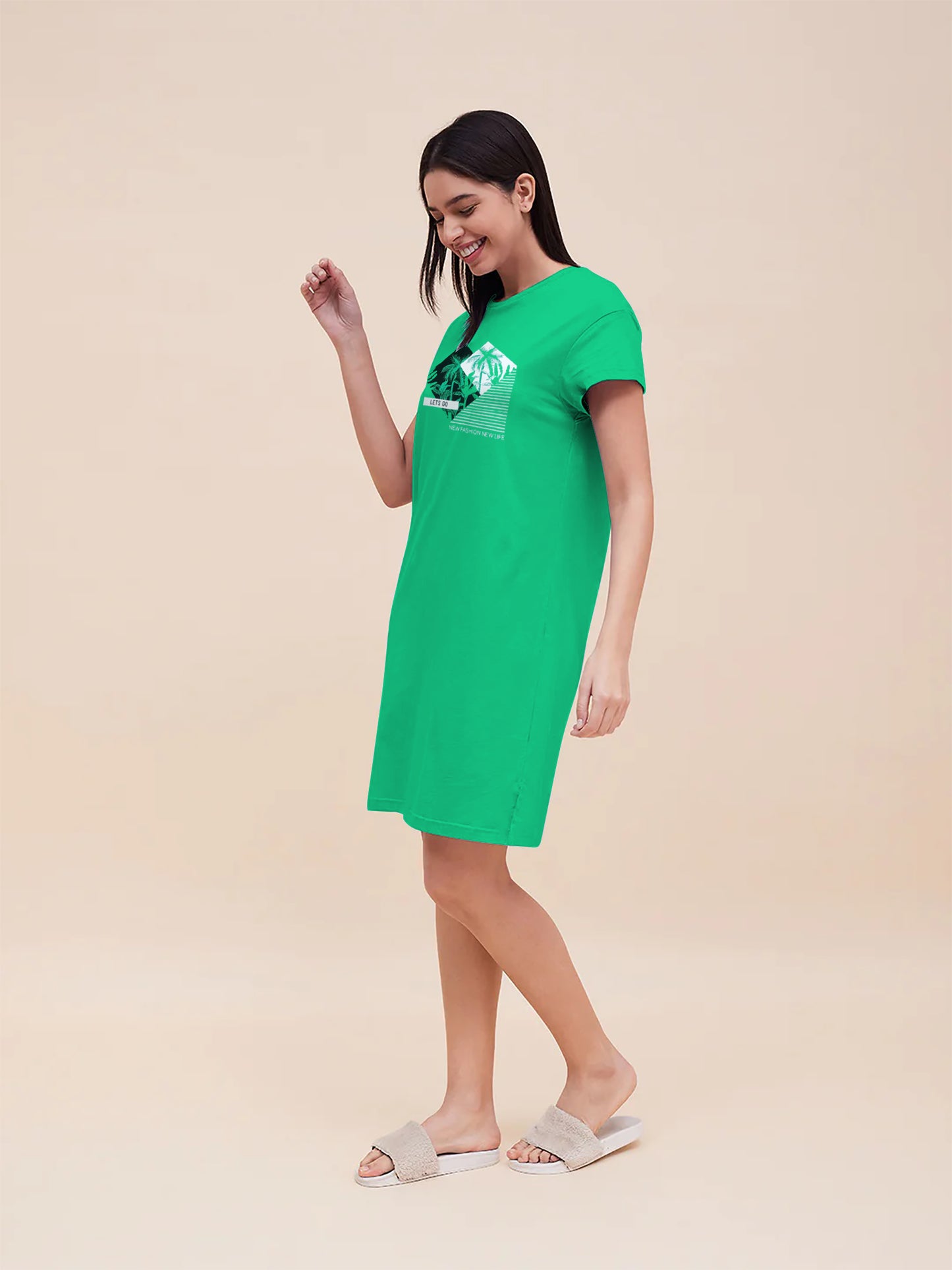 Green Abstract Nightdress