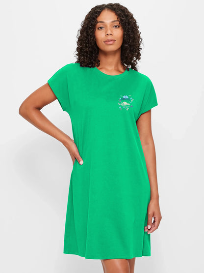 Green Printed Nightdress