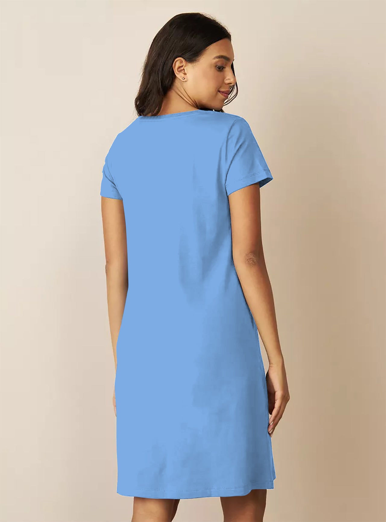 Blue Soul  Printed Nightdress