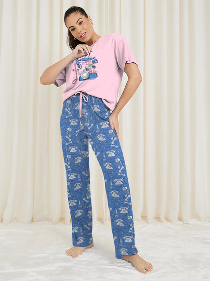 Pink Telephone Pyjama Set