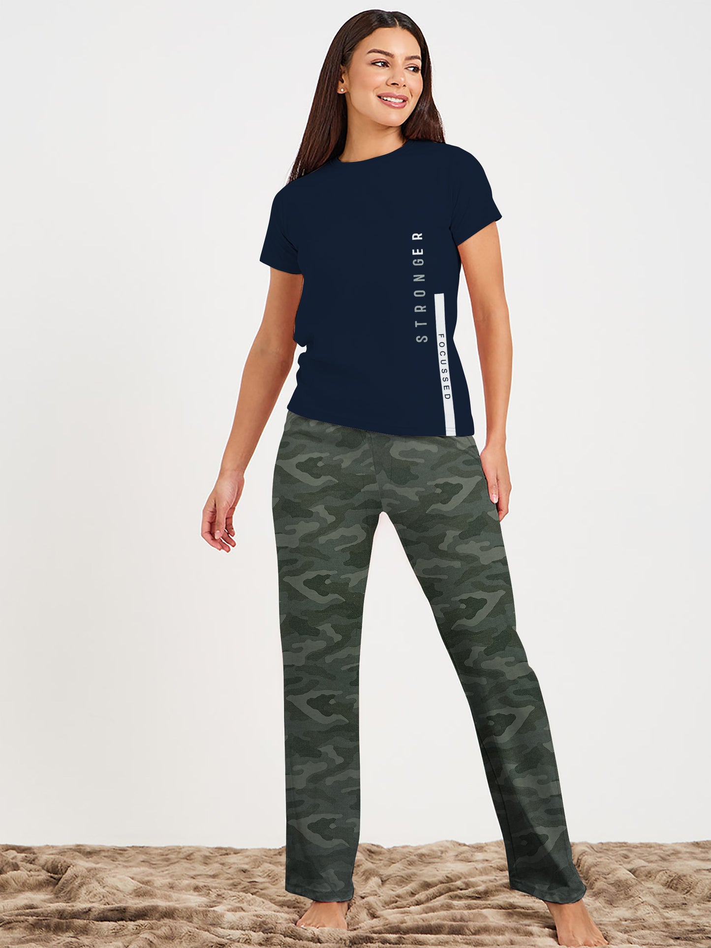 Navy Camouflage Pyjama Set